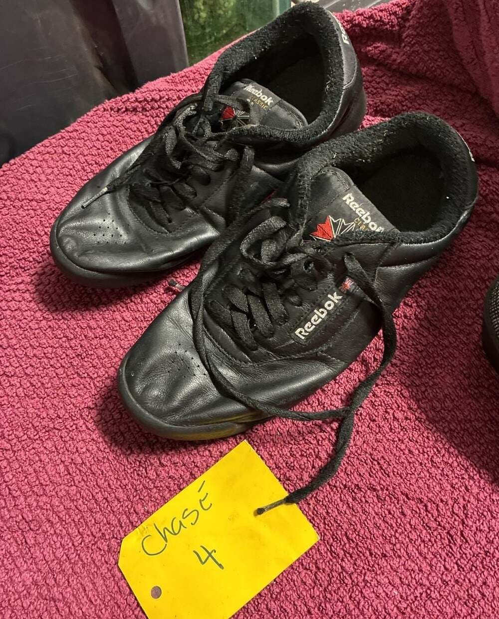 Reebok Classic Princess Women's Black Leather Low-Top Sneakers